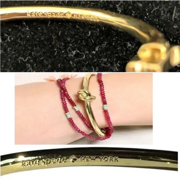Kate Spade New York Sailor's Gold-Tone "Tied Knot" or "Love Knot" Bracelet - Picture 14 of 16